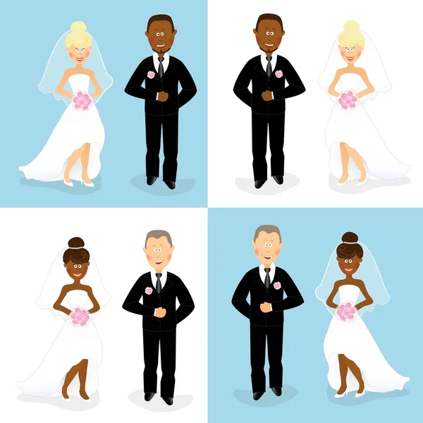 Bride and groom set 2 — Stock Vector