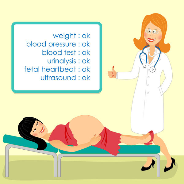Pregnant visit doctor