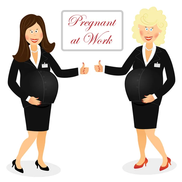 Έγκυος στην εργασία — Διανυσματικό Αρχείο