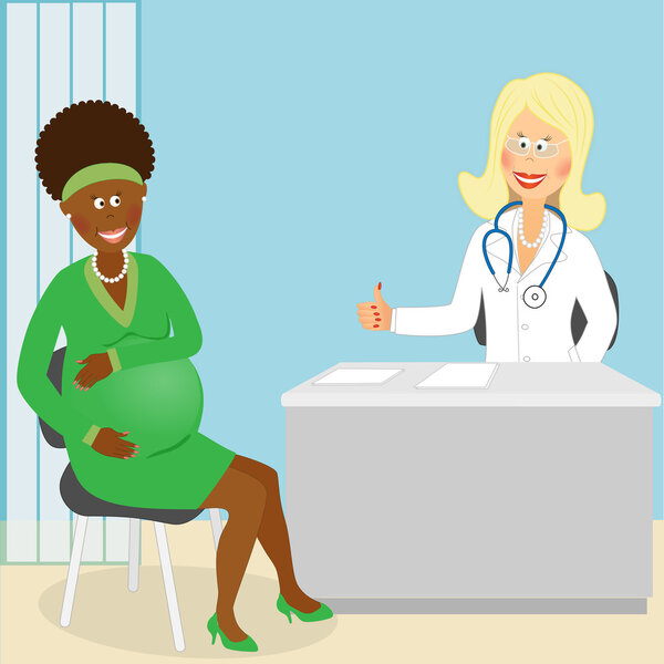 Pregnant visit doctor