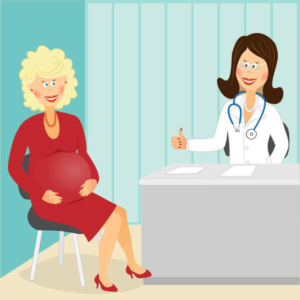 Pregnant visit doctor