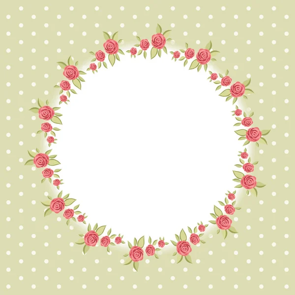 Vintage round frame 1 — Stock Vector