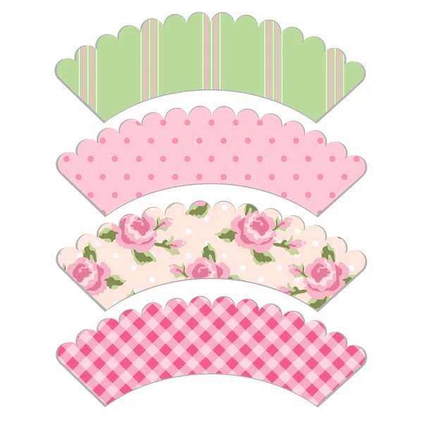 Cupcake wrappers — Stockvector