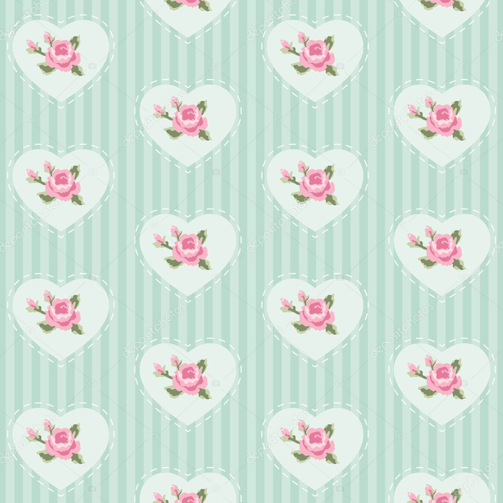 Vintage hearts background 3