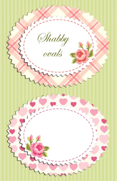 Shabby ovals 6 — Stock Vector