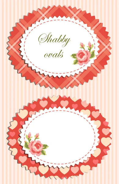 Shabby-ovaler 7 — Stock vektor