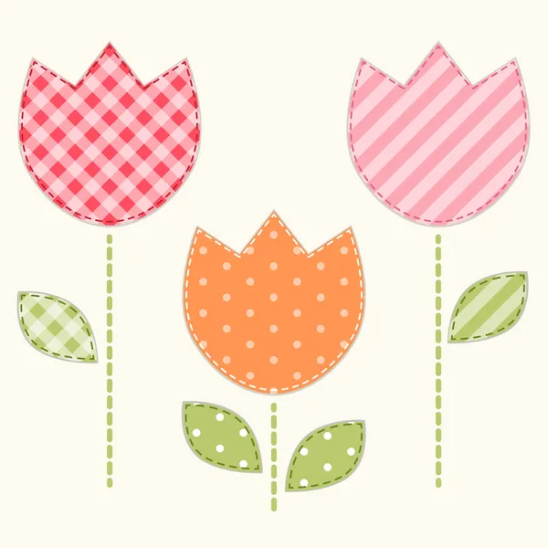 Aranyos tulipán — Stock Vector