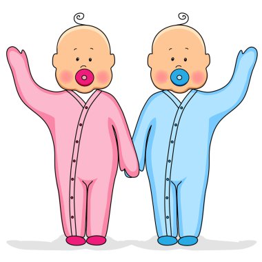 Babies brother and sister clipart