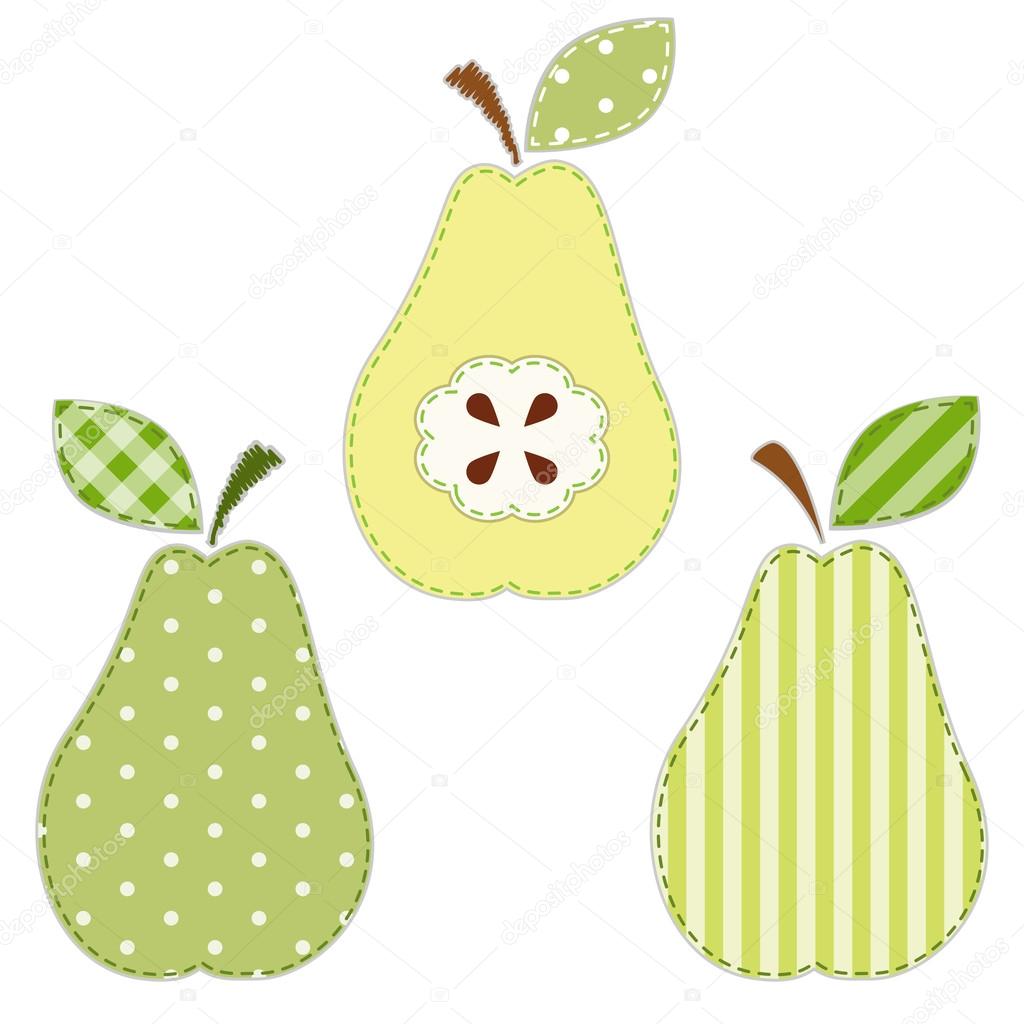 Pears fabric applique