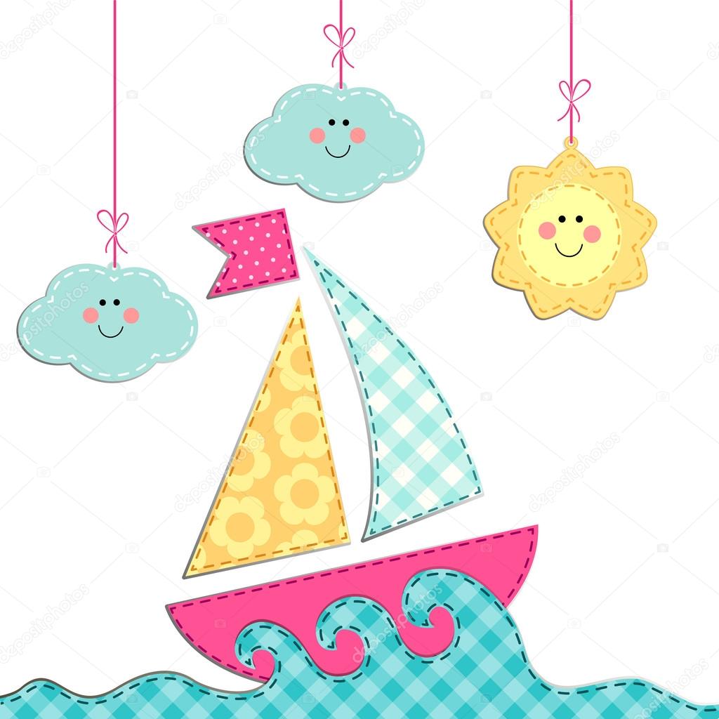 Card with ship