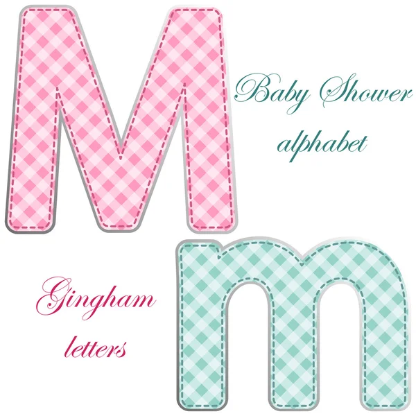 Fabric gingham applique letters Stock Vector Image by ©IShkrabal 45509995