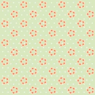 fiori su sfondo a pois