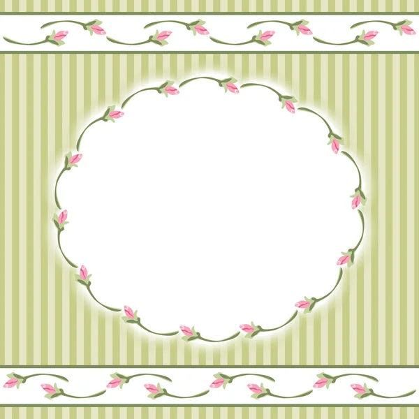 Frame with rosebuds — Stock Vector