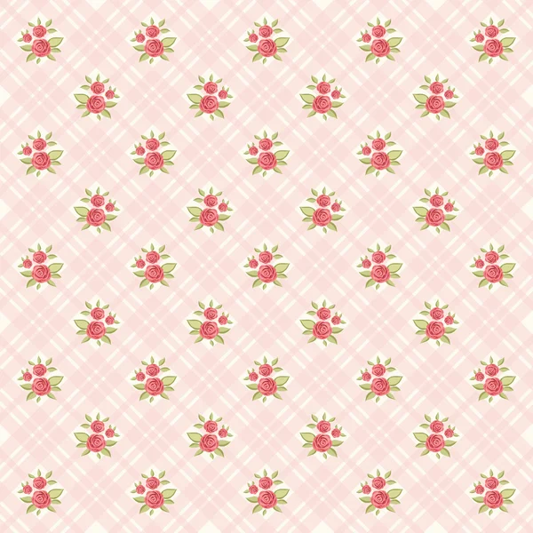 Fundo floral com rosas — Vetor de Stock