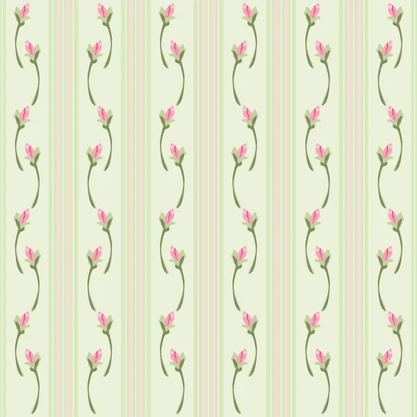 Retro wallpaper with roses — Stock Vector