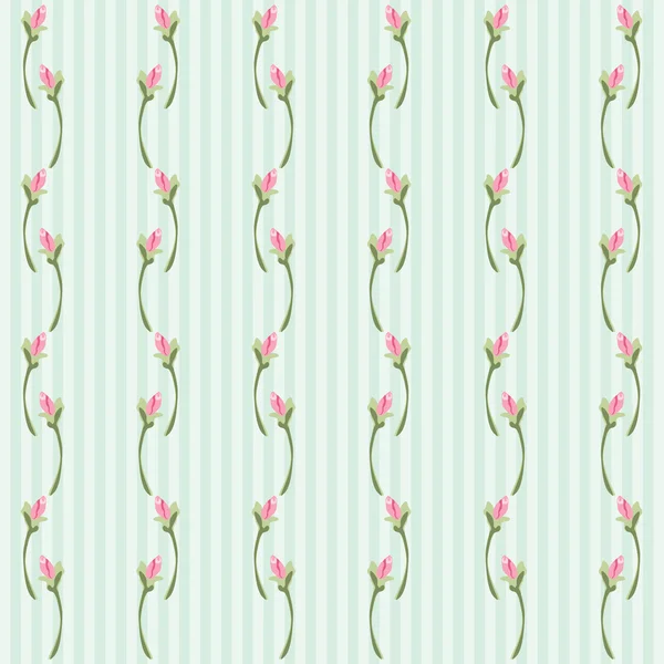 Retro wallpaper with roses — Stock Vector