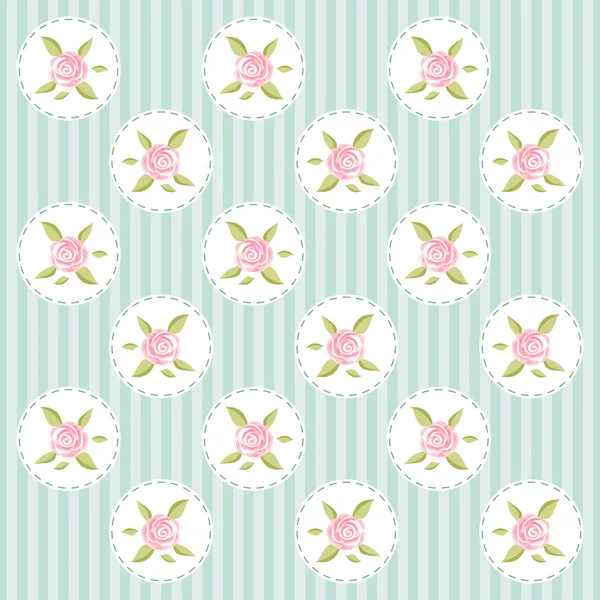 Retro Hintergrund mit Rosen — Stockvektor