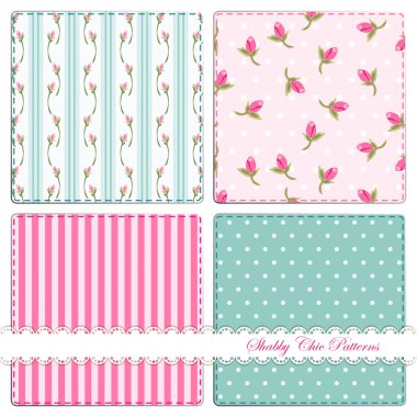 shabby chic tarzı desen