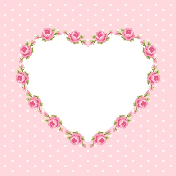 Vintage frame with roses — Stock Vector