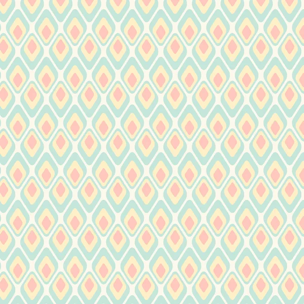 Primitive retro pattern with rhombus in pastel colors — Stock Vector