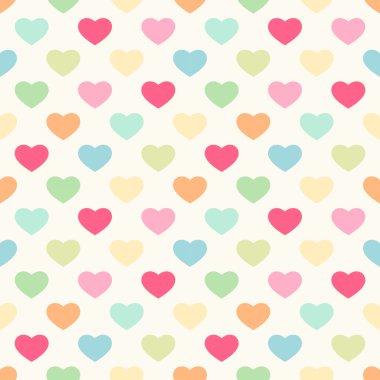 yürekleri sorunsuz cute retro desenleri