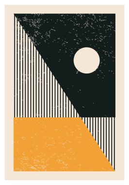 En az 20 'lik geometrik tasarım posteri, ilkel şekilli vektör şablonu, modern hipster tarzı.