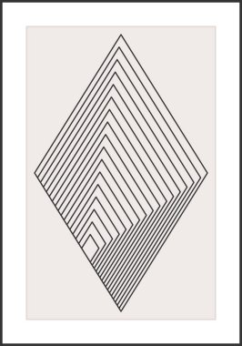 Moda soyut estetik yaratıcı minimalist sanatsal geometrik kompozisyon