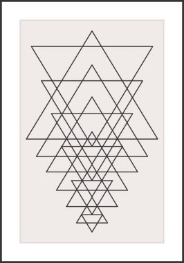 Moda soyut estetik yaratıcı minimalist sanatsal geometrik kompozisyon