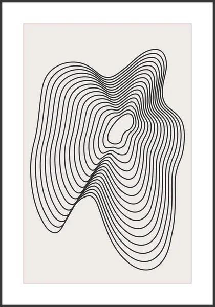 Modna abstrakcyjna estetyczna twórcza minimalistyczna artystyczna kompozycja geometryczna — Wektor stockowy