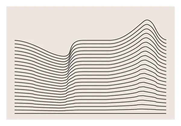 Trendige abstrakte ästhetische kreative minimalistische künstlerische geometrische Komposition — Stockvektor