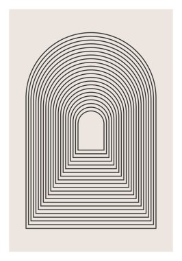 Moda soyut estetik yaratıcı minimalist sanatsal geometrik kompozisyon