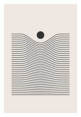 Moda soyut estetik yaratıcı minimalist sanatsal geometrik kompozisyon