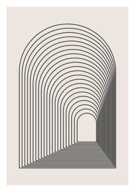 Moda soyut estetik yaratıcı minimalist sanatsal geometrik kompozisyon