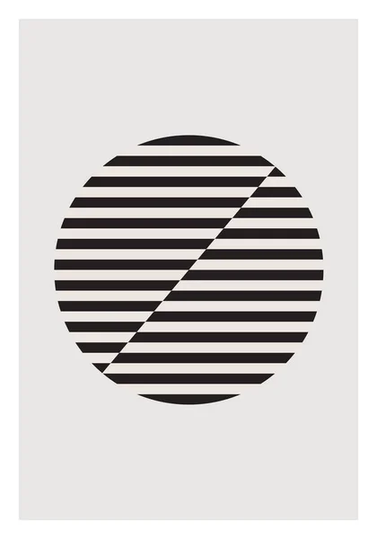 Minimale 20s geometrische ontwerp poster, vector template met primitieve vormen — Stockvector