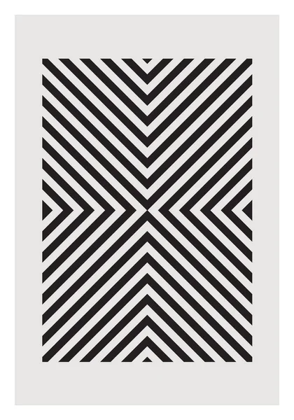 Minimální 20s geometrický design plakát, vektorová šablona s primitivními tvary — Stockový vektor