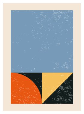 En az 20 'lik geometrik tasarım posteri, ilkel şekilli vektör şablonu