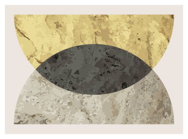 En az 20 'lik geometrik tasarım posteri, ilkel şekilli vektör şablonu