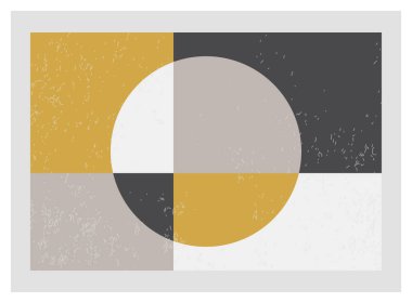 Minimalist 20 'ler geometrik soyut arkaplan tasarımı, vektör ilkel şekiller