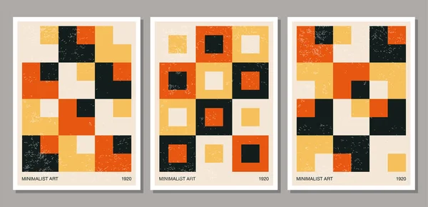 Набор геометрических плакатов минимальной формы 20-х годов с примитивными формами — стоковый вектор