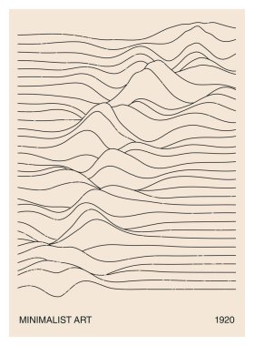 En az 20 'li yaşlarda, ilkel şekilli geometrik tasarım posteri