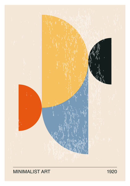 Плакат геометрического дизайна минимум 20 лет, векторный шаблон с примитивными формами