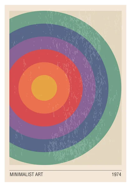 Αφίσα μινιμαλιστικού γεωμετρικού σχεδιασμού, διανυσματικό πρότυπο με πρωτόγονα σχήματα — Διανυσματικό Αρχείο