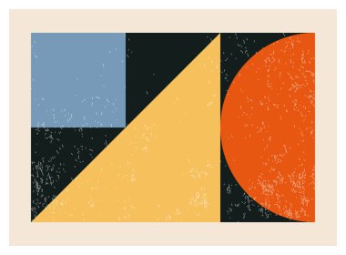 En az 20 'lik geometrik tasarım posteri, ilkel şekilli vektör şablonu