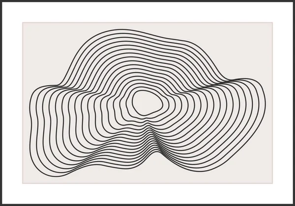 Modna abstrakcyjna estetyczna twórcza minimalistyczna artystyczna kompozycja geometryczna — Wektor stockowy