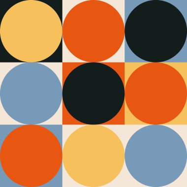 Soyut yaratıcı geometrik kompozisyona sahip modaya uygun minimalist kusursuz desen