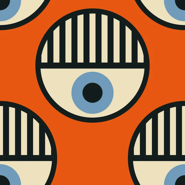 Trendiges minimalistisches nahtloses Muster mit abstrakter, kreativer geometrischer Komposition — Stockvektor