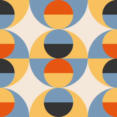 Soyut yaratıcı geometrik kompozisyona sahip modaya uygun minimalist kusursuz desen