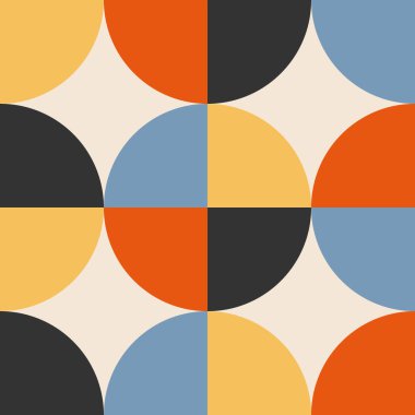 Soyut yaratıcı geometrik kompozisyona sahip modaya uygun minimalist kusursuz desen