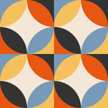 Soyut yaratıcı geometrik kompozisyona sahip modaya uygun minimalist kusursuz desen