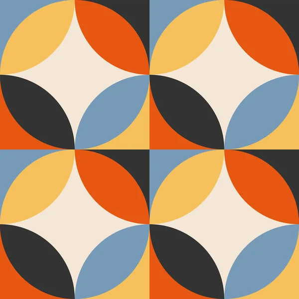 Trendig minimalistisk sömlös mönster med abstrakt kreativ geometrisk sammansättning — Stock vektor